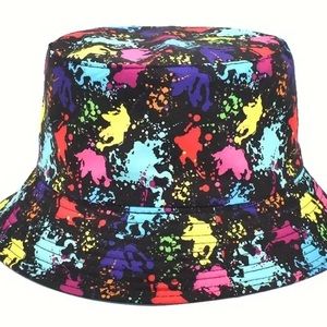 1pc Cartoon Pattern Print Bucket Hat For Men And Women - Hip Hop Trucker.